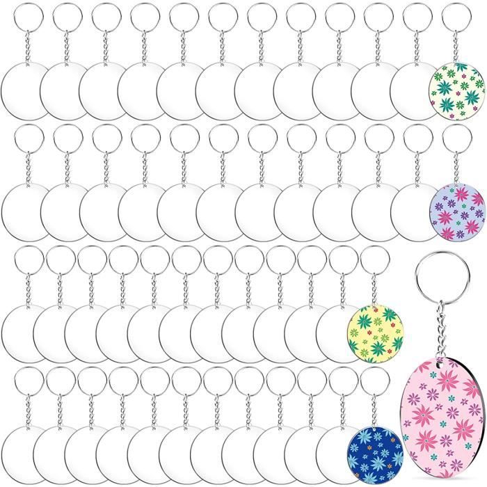 Duufin 108 Acryl Anhänger Set - DIY Schlüsselbund Basteln Transparent