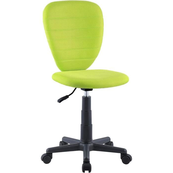 Chaise Bureau Enfant IDIMEX Licorne - Fauteuil Pivotant Réglable, Roullettes, Sans Accoudoirs, Rose