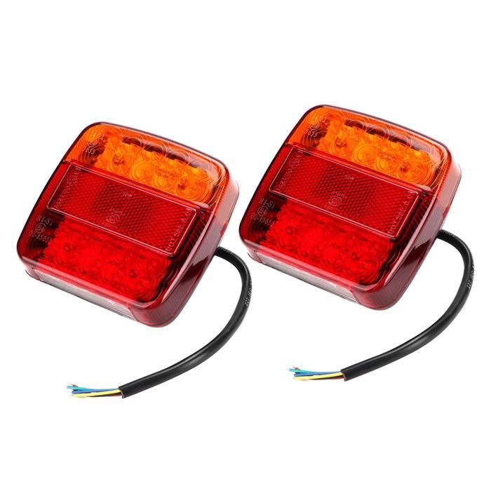 SURENHAP feu arrière à LED 2 pièces 12V 20LEDs bateau camion remorque