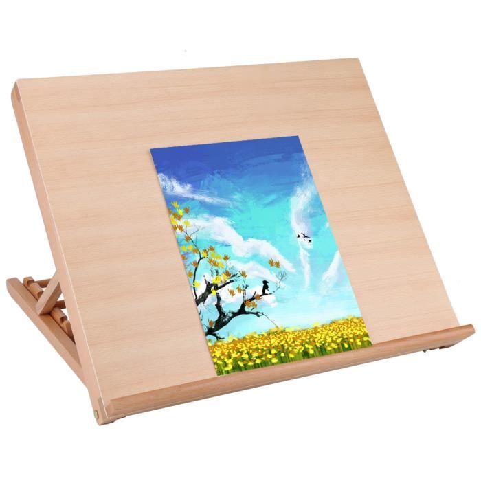 CHICIRIS Planche à Dessin Bois A3 45x60 Cm – Portable Avec Poignée – Surface Lisse Pour Étudiants, Croquis Plein Air & Intérieur