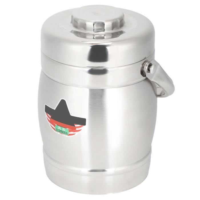 Boîte Repas Isotherme Agatige 2,3 L - 3 étages En Acier Inox 304 - Sous Vide - Sac Fourni - Idéale Travail, Pique-nique (Rouge) - 3