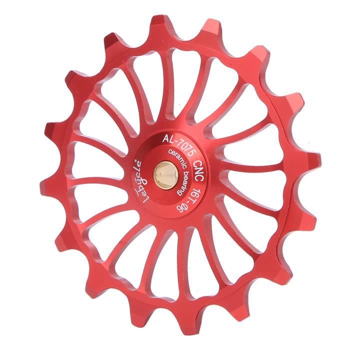 Poulie Dérailleur Arrière VTT 11 Dents En Alliage Aluminium - Roulement Céramique, Design Creux Léger (Vert)