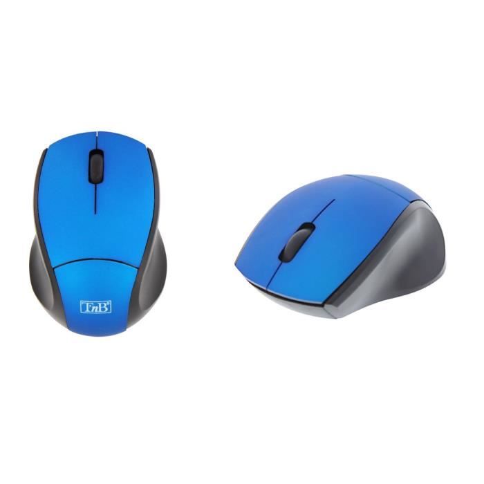 TnB Souris optique sans fil ultra mini récepteur USB 24 GHz – Bleue
