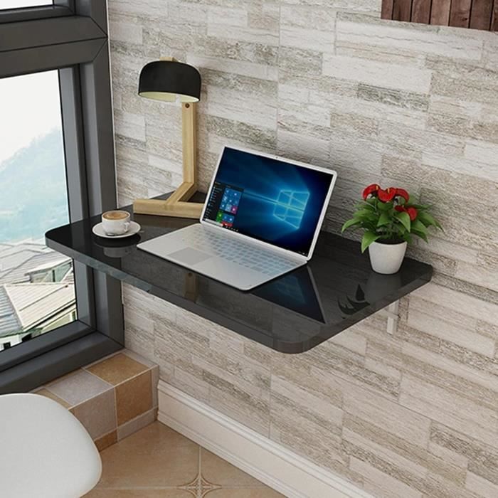 Table Murale Rabattable - TRAHOO - M[H1790] - Noir - Contemporain ...