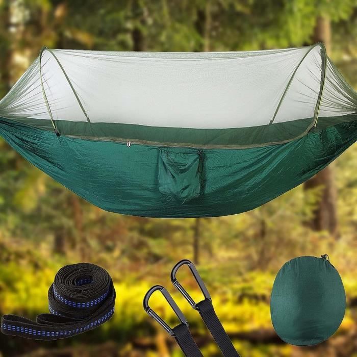 Hamac Exterieur avec Moustiquaire, Hamac Camping Voyage Ultra-léger