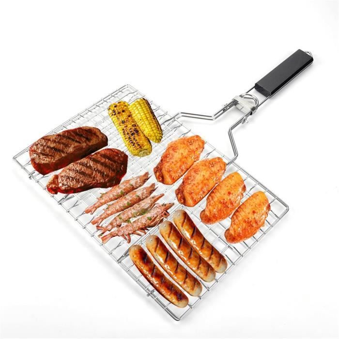 Atyao Petit barbecue portable en acier inoxydable - barbecue de camping Atyao Petit barbecue portable en acier inoxydable - barbecue de camping