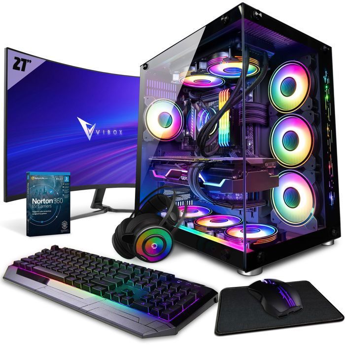 Vibox X-116 SG PC Gamer – 27 Écran Pack – Intel i9 14900KF – RTX 5080 – 32Go RAM – 2To NVMe SSD – Win11 – WiFi