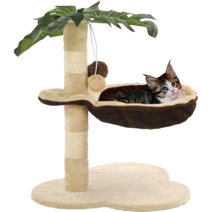 Arbre À Chat vidaXL – Multi-niveaux, 2 Paniers, Tunnel, Griffoirs Sisal - vue 7