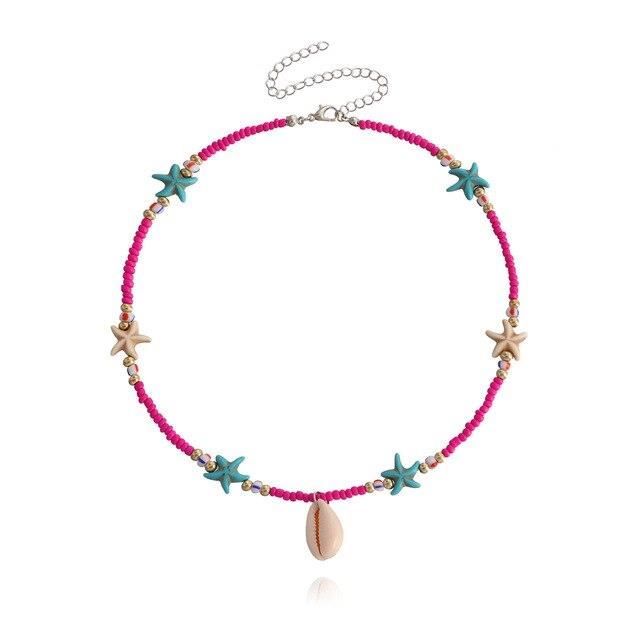 Collier Sautoir Vintage Orientaliste - Perles De Verre Et Pièces Métal - Style Bohème Années 70 - Occasion En Bon état - Longueur Ajustable