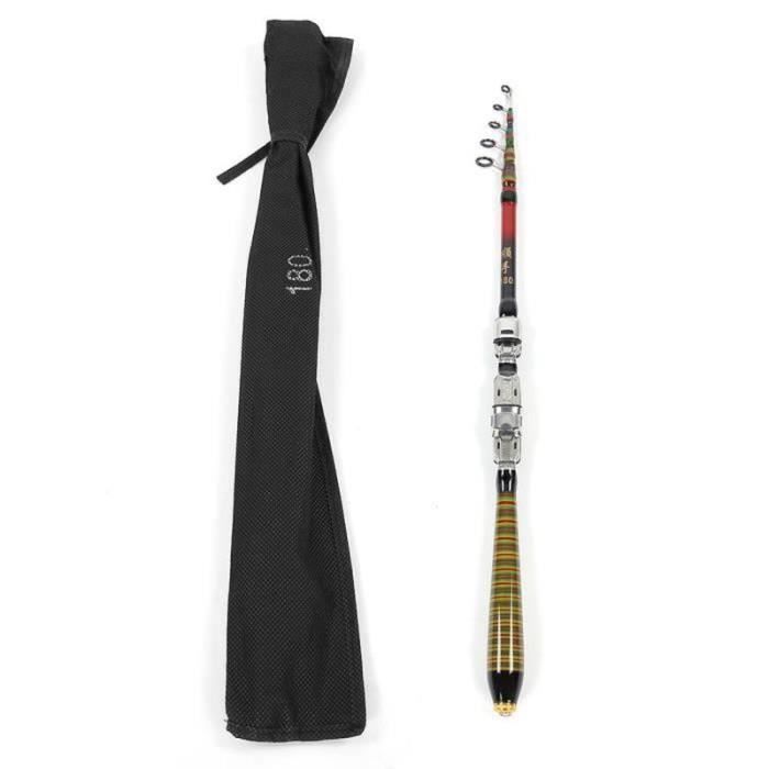 Canne à pêche télescopique portable sur mesure 4 sections voyage 1.8m/1.98m en c