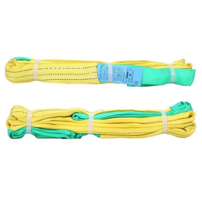 Qiilu élingue De Levage Souple Sangle De Levage Souple Sangle De Levage 5T PES Sangle 90mm