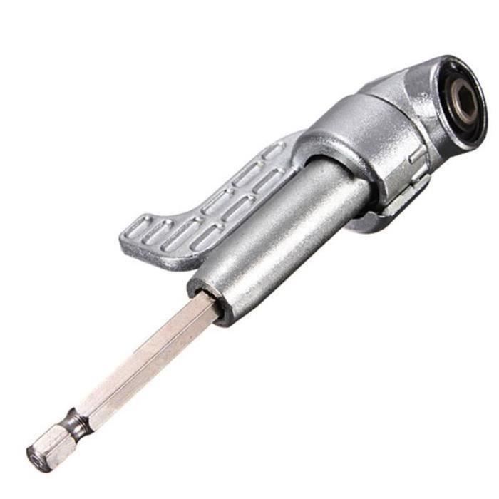 Tournevis à Cliquet Angledroit 90° + 10 Embouts S2/Chrome-Vanadium - Set 11 Pièces