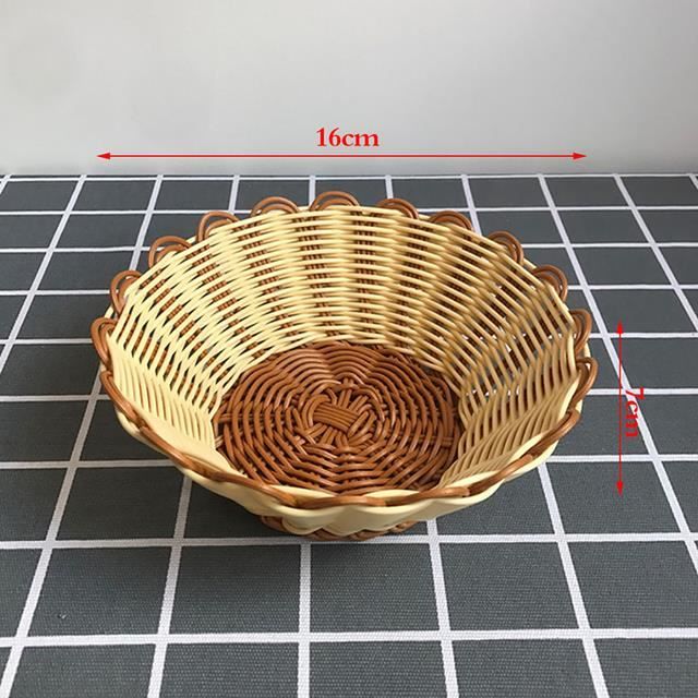Panier à Fruits En Rotin Tressé - Grand Modèle L - Déco Artisanale Pour Comptoir Cuisine Ou Salon