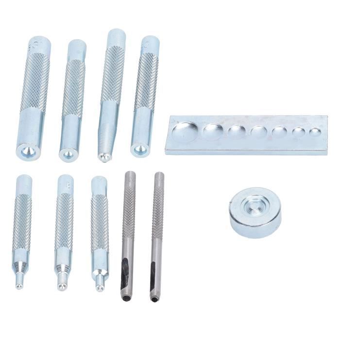 Kit De Poinçons à Fente Pour Cuir - 5 Tailles De 5 à 40 Mm - Outil De Maroquinerie Manuel