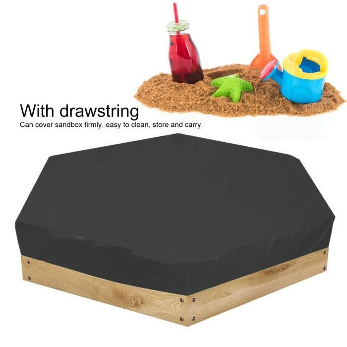 Bâche De Protection Pour Bac à Sable 150x150x20cm - Tissu Oxford étanche, Cordon De Serrage, Anti-UV