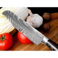 Couteau de cuisine 7 pouces Couteau de chef d'utilit&eacute; japonais Couteau Santoku Fendoir 7Cr17 420 haute teneur en carbone 306-1