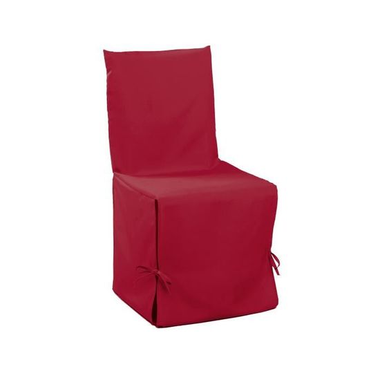 Douceur dInt/érieur Housse de Chaise Nouettes Polyester Uni Essentiel Noir