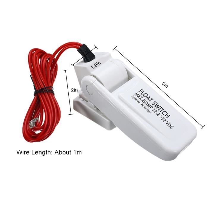 Interrupteur à Flotteur Attwood 4201-7 – Automatique 12V/24V Avec Couvercle, Marine