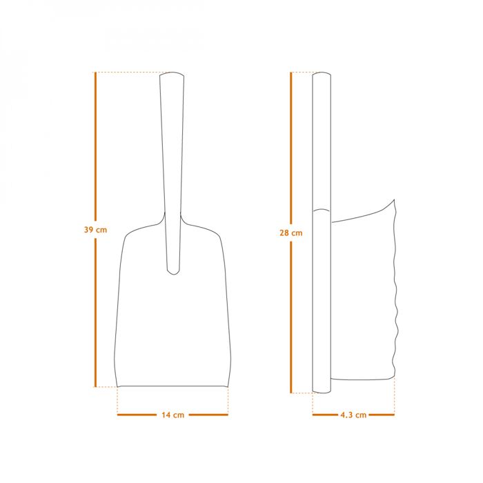 Kit Pelle Et Balayette à Cendres En Fer - 39 Cm De Long, Design épuré, Plusieurs Coloris - 4