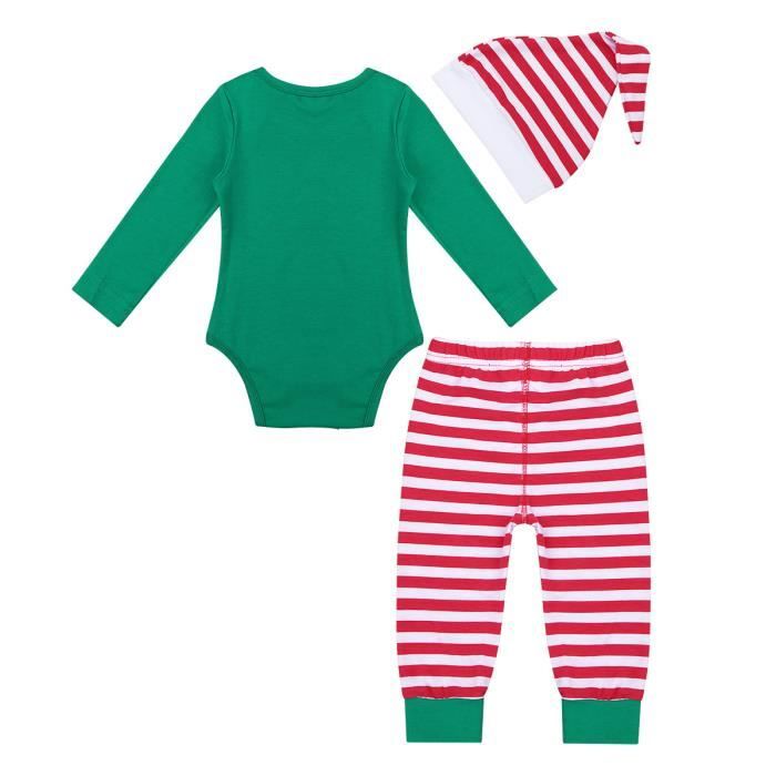 Pyjama de Noël avec chapeau pour enfants, vêtements de nuit Elf Santa  Claus, vêtements de nuit pour tout-petits, cadeau de nouvel an, garçons et  filles, 2-14 ans - AliExpress