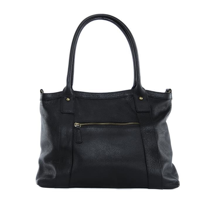Sac à Main cuir femme OH MY BAG Modèle Rangoon noir Porté