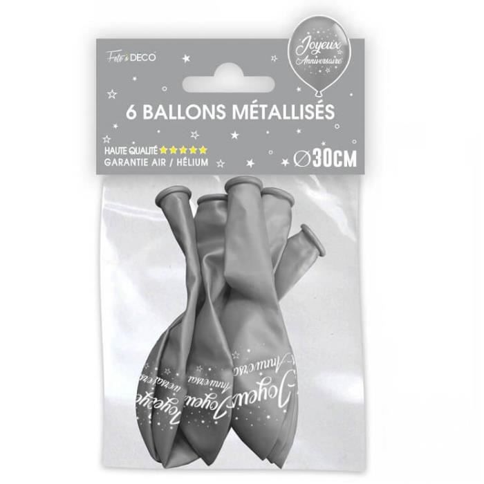 Ballon aluminium anniversaire 25 ans argent (x1) - Cdiscount Maison