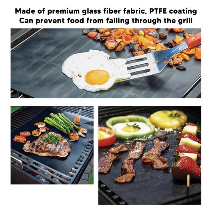 VGEBY Tapis de gril de barbecue antiadhésif Lot de 5 Tapis de Gril Antiadhésifs pour Barbecue