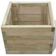 Jardinière carrée haut de gamme en bois - Mobilier FR86012M - 50x50x40 cm - Résistance à la pourriture-2