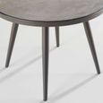 Table basse ronde OVIALA - Effet béton - 45 x 35 cm - Meuble de jardin-2