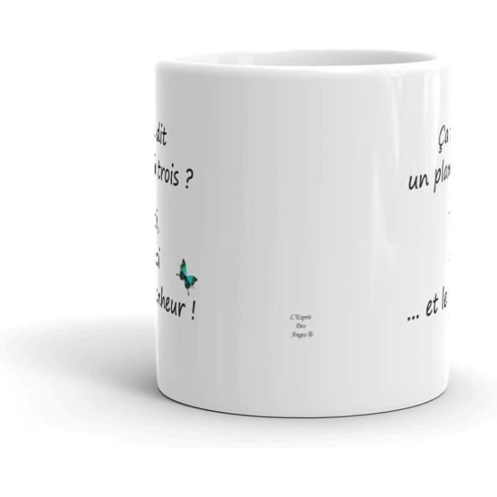 Tasse Mug Humour Plan À Trois Idée Cadeau Original Couple Amoureux Mari