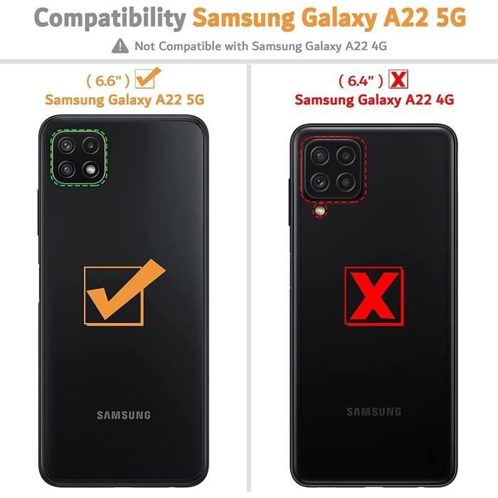 Coque Samsung Galaxy A22 4G 2 Pièces Verre Trempé Protection Ecran  Transparente Crystal Brillant Paillettes en TPU SiliconeTG