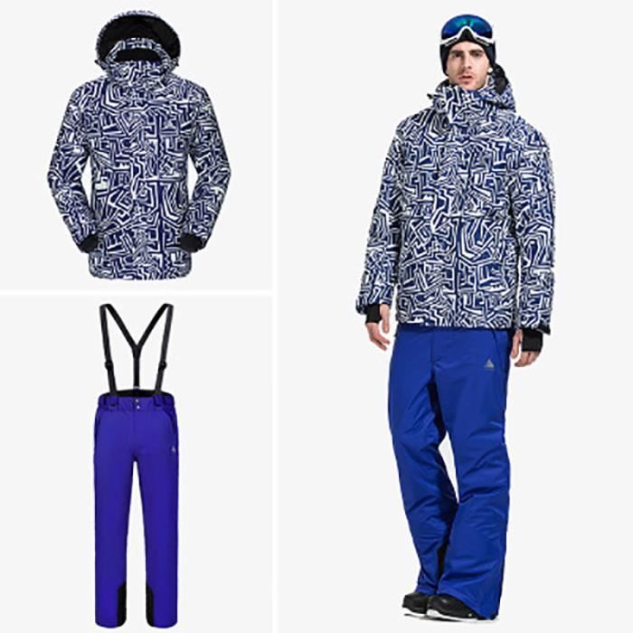Combinaison de ski homme Contraste de mode Combinaison de ski homme  Coupe-vent et imperméable Chaud et respirant Vêtement Masculin - Cdiscount  Sport