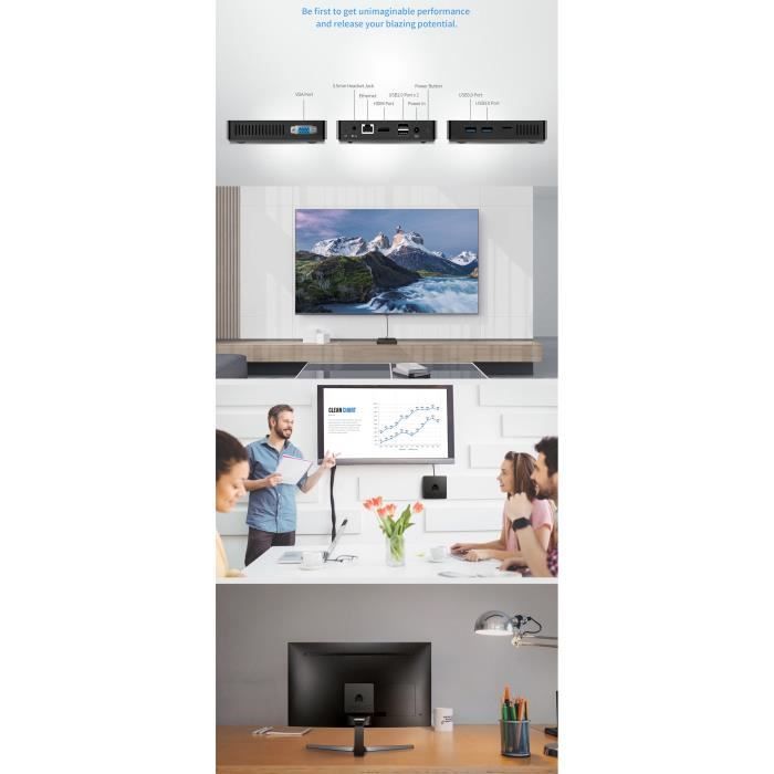 BMAX B1 Mini PC Windows 10-4GB+ 64GB-Intel Celeron2