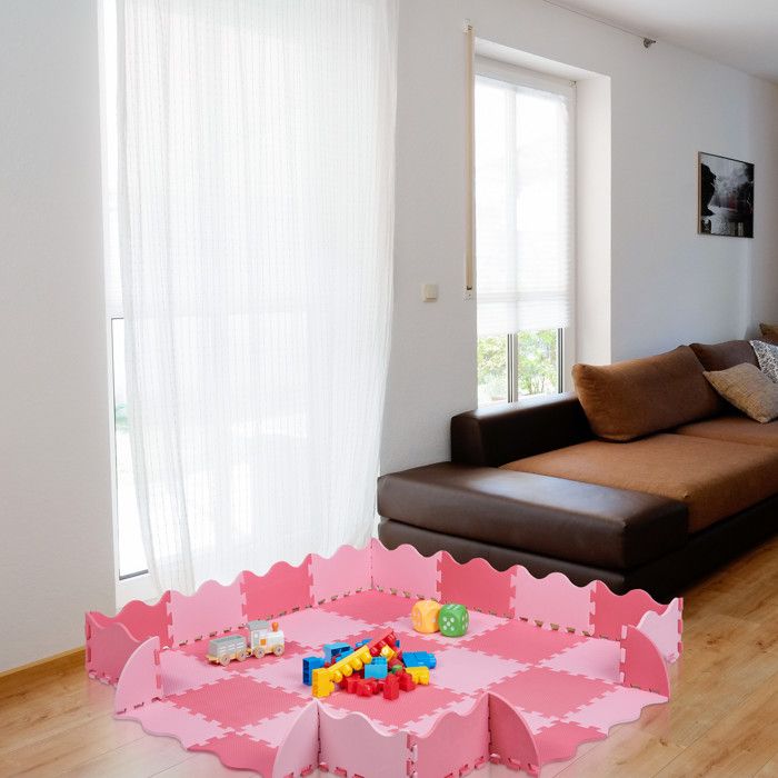 Tapis Sol Enfant Isolation Tapis Puzzle Bébé 36 Pièces Relaxdays - Mousse EVA Sans BPA - 1,4m² Tapis Sol Enfant Isolation Tapis Puzzle Bébé 36 Pièces Relaxdays - Mousse EVA Sans BPA - 1,4m²