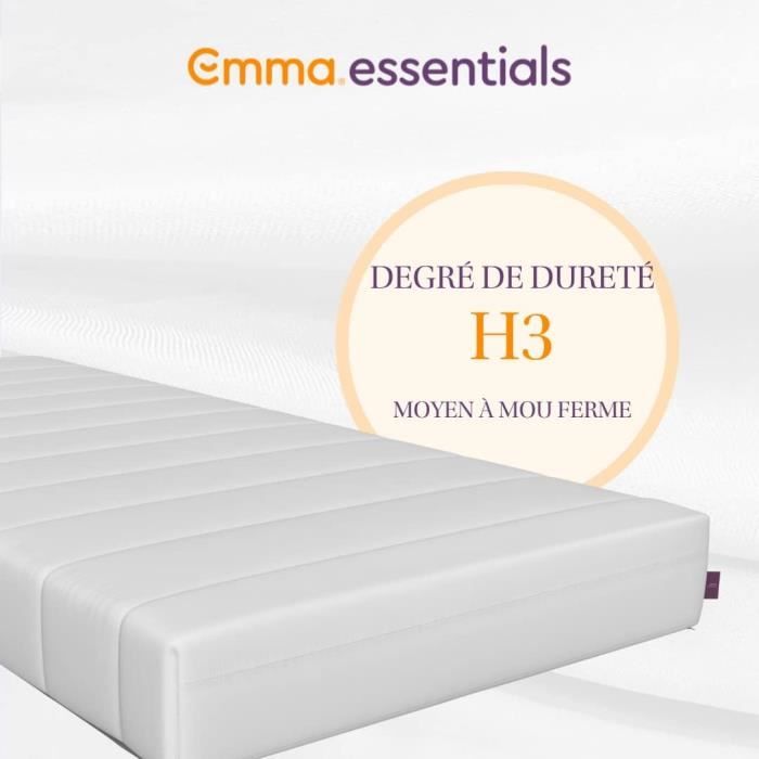 Emma Matelas Essentials Comfort - 90x200 cm, Matelas Ergonomique