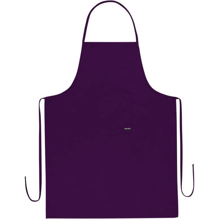 Tablier De Cuisine Unisexe Adulte Noir - Polyester Robuste Avec Grande Poche Avant - Réglable Et Lavable En Machine - Pour Cuisine, Pâtisserie, Barbecue - 2