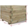 Jardinière carrée haut de gamme en bois - Mobilier FR86012M - 50x50x40 cm - Résistance à la pourriture-3
