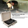 ARAMOX Tourne-disque vinyle Platine vinyle portable Phonograph Bluetooth 5.0 33/45/78 RPM Platine vinyle 100-240 V(beige NOUS)-3