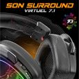 Spirit Of Gamer, Casque Gaming Bluetooth Sans Fil RGB avec Micro, Compatible PS5, PS4, Switch, PC & Mac, Wireless 2.4 GHz, Son 7.1-3