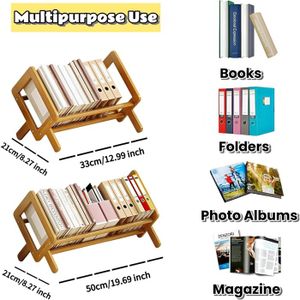 Qqmora Étagère de bureau amovible Bibliothèque de bureau mobile à