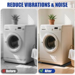 Lot de 4 coussinets anti-vibrations pour pieds de lave-linge, kit de