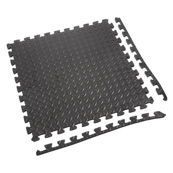 Homcom Tapis de Fitness Protection de Sol Salle de Sport Dalles en Mousse sans BPA 