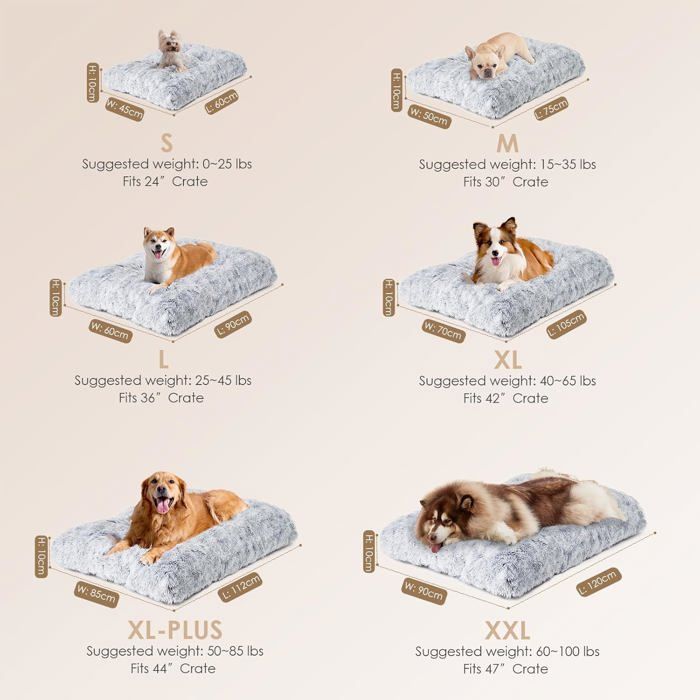 Panier Chien Grande Taille Xxl, Coussin Chien Anti Stress Lavable Et