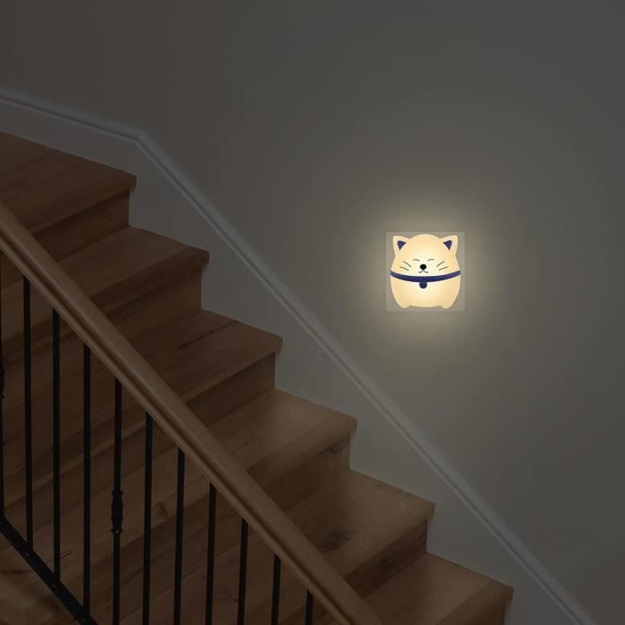 Veilleuse Enfant Prise Électrique avec Interrupteur, Lot de 2 Lampe Chat de  Nuit Nomade, LED Lampe Chevet Murale pour Chambre [590] - Cdiscount Maison