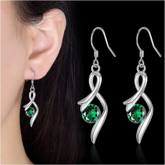 3 Paires Boucles D'Oreilles Argent 925 – Cristal Rond 6-10 Mm – Hypoallergéniques – Cadeau Femme