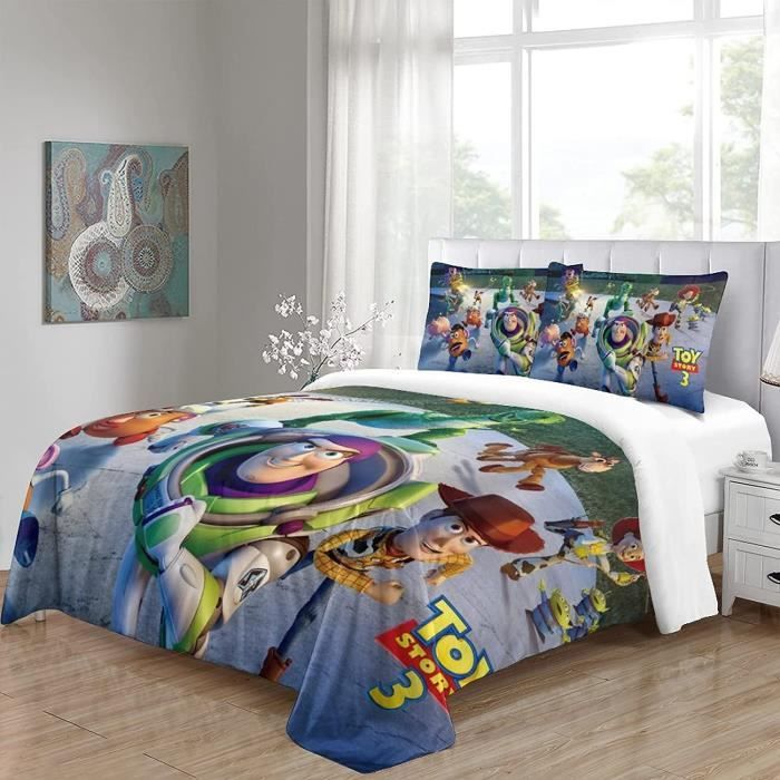 Housse De Couette Dessin Animé Rétro - Motif Aventure - Double 200x200 Cm