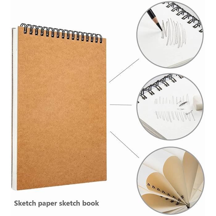 Bloc de papier pour dessin, carnet de croquis Portable pour enfant et  adulte, 60 feuilles - AliExpress