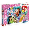 Puzzle Animaux Princesse Disney - CLEMENTONI - 60 pièces - Multicolore - Pour Enfant-0