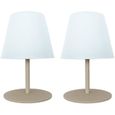 Set de 2 lampes de table sans fil - LUMISKY - TWINS - Cream - H16 cm - LED-0