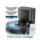 Vactidy Cleanova W11-Aspirateur Robot Laveur 5000Pa-180min Autonomie-Bac 2L-Vidange Auto-Navigation LiDAR - Apple Watch/APP/Alexa